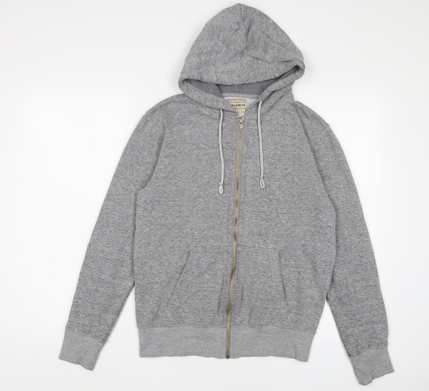Mens UK Size S Pull&Bear Grey Full Zip Hoodie