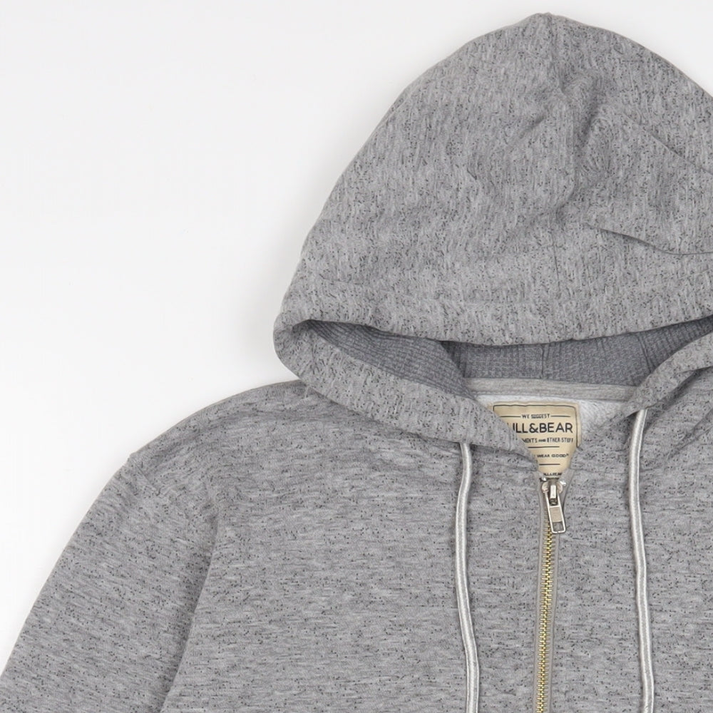 Mens UK Size S Pull&Bear Grey Full Zip Hoodie