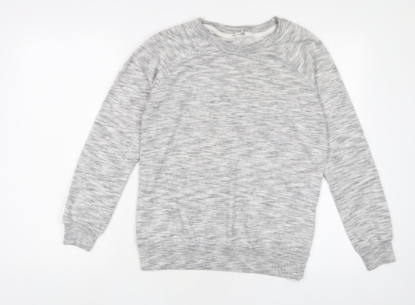 Bershka Womens Grey Cotton Pullover Sweatshirt Size S Pullover