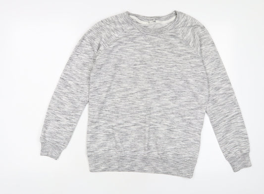 Bershka Womens Grey Cotton Pullover Sweatshirt Size S Pullover