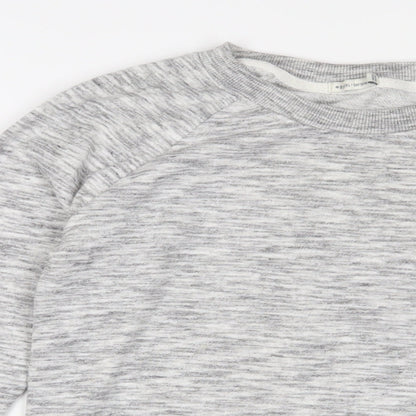 Bershka Womens Grey Cotton Pullover Sweatshirt Size S Pullover