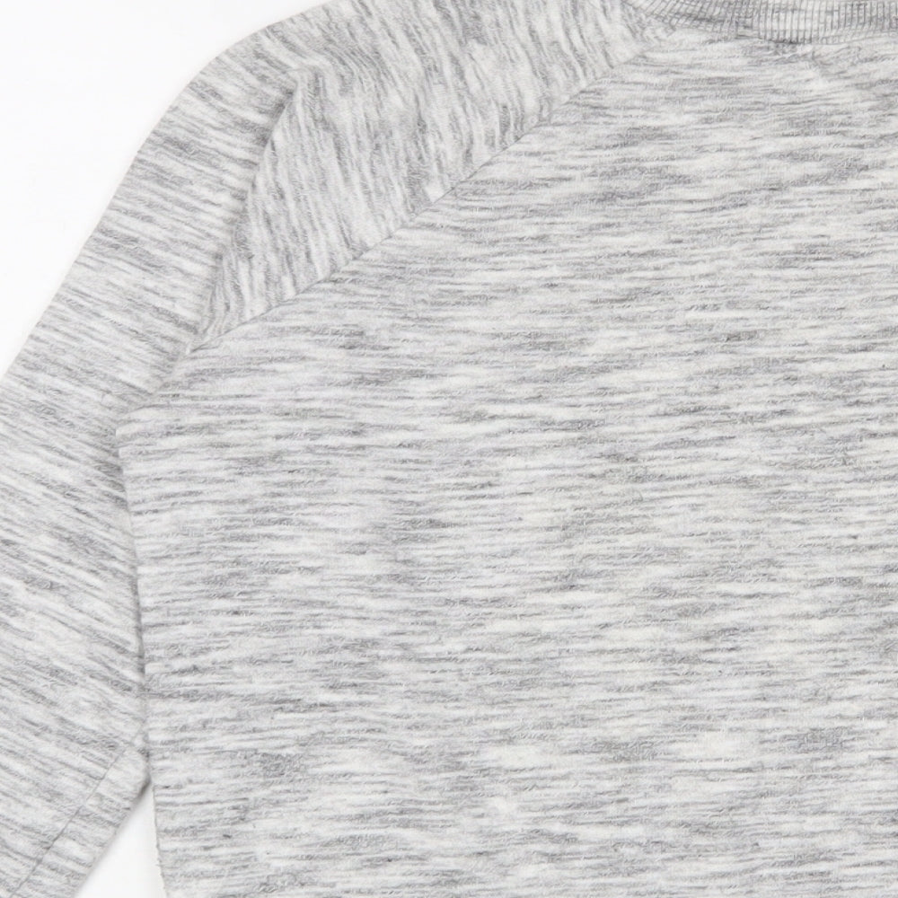 Bershka Womens Grey Cotton Pullover Sweatshirt Size S Pullover