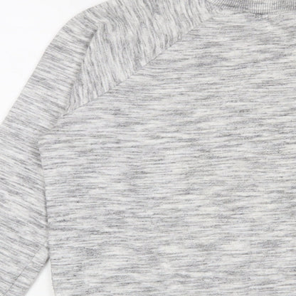 Bershka Womens Grey Cotton Pullover Sweatshirt Size S Pullover