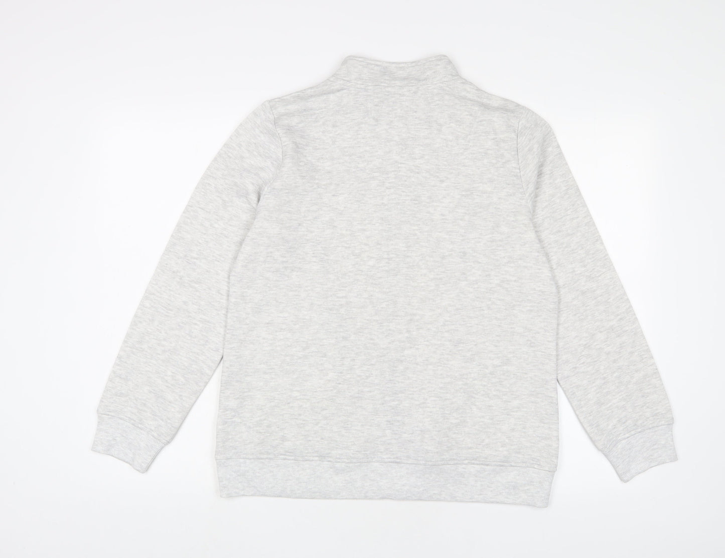 Bonmarché Womens Grey Cotton Full Zip Sweatshirt Size 12 Zip