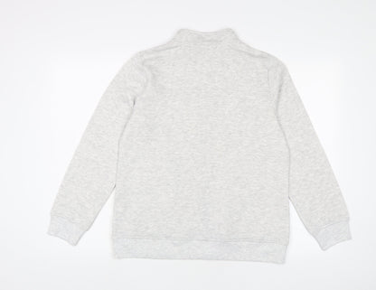 Bonmarché Womens Grey Cotton Full Zip Sweatshirt Size 12 Zip