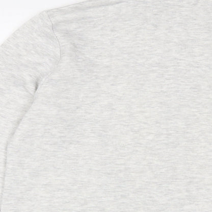 Bonmarché Womens Grey Cotton Full Zip Sweatshirt Size 12 Zip