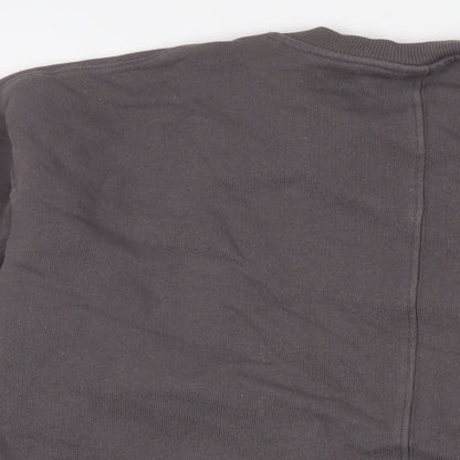 Topshop Womens Grey Cotton Pullover Sweatshirt Size S Pullover
