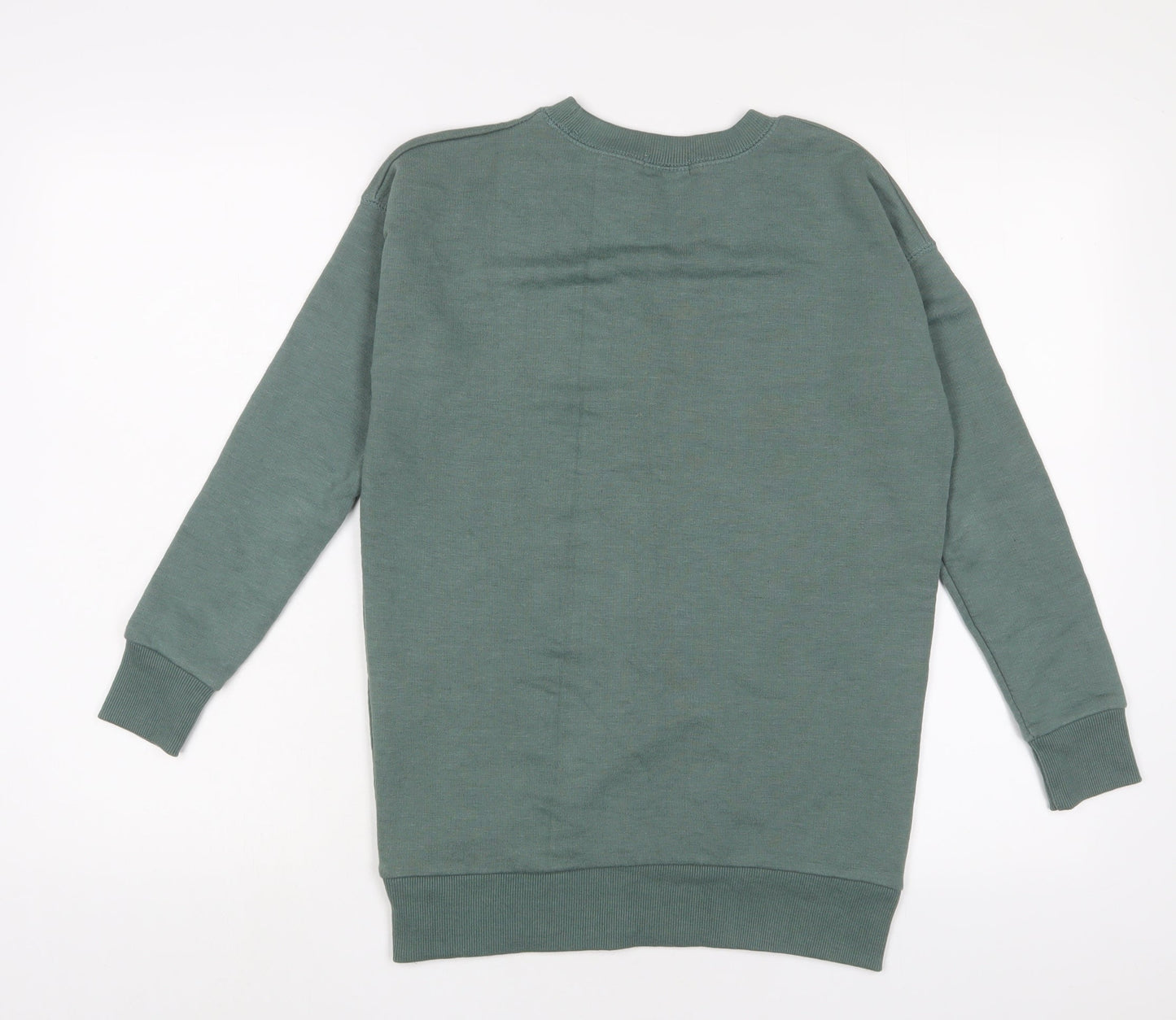 Womens UK Size S Pull&Bear Green Pullover Sweatshirt