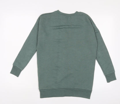 Womens UK Size S Pull&Bear Green Pullover Sweatshirt