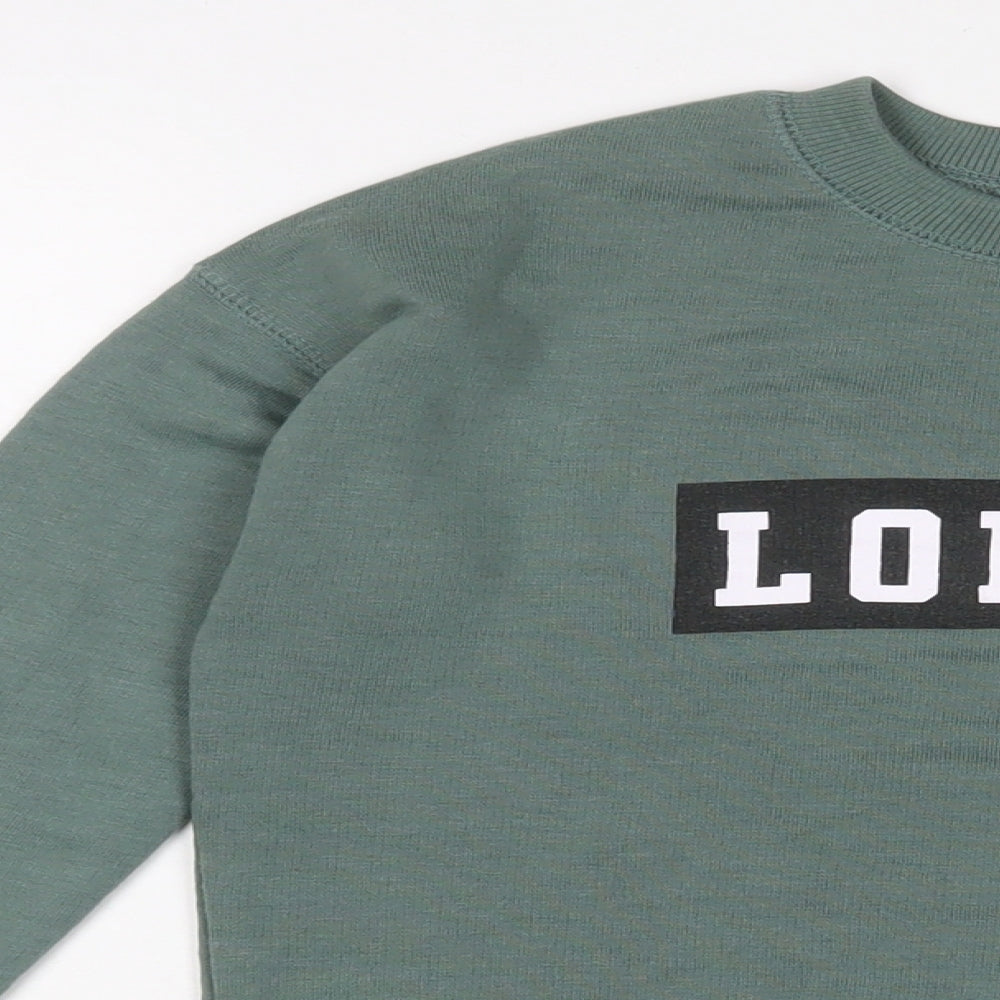 Womens UK Size S Pull&Bear Green Pullover Sweatshirt