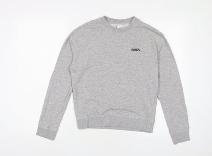 H&M Womens Grey Cotton Pullover Sweatshirt Size XS Pullover - NASA