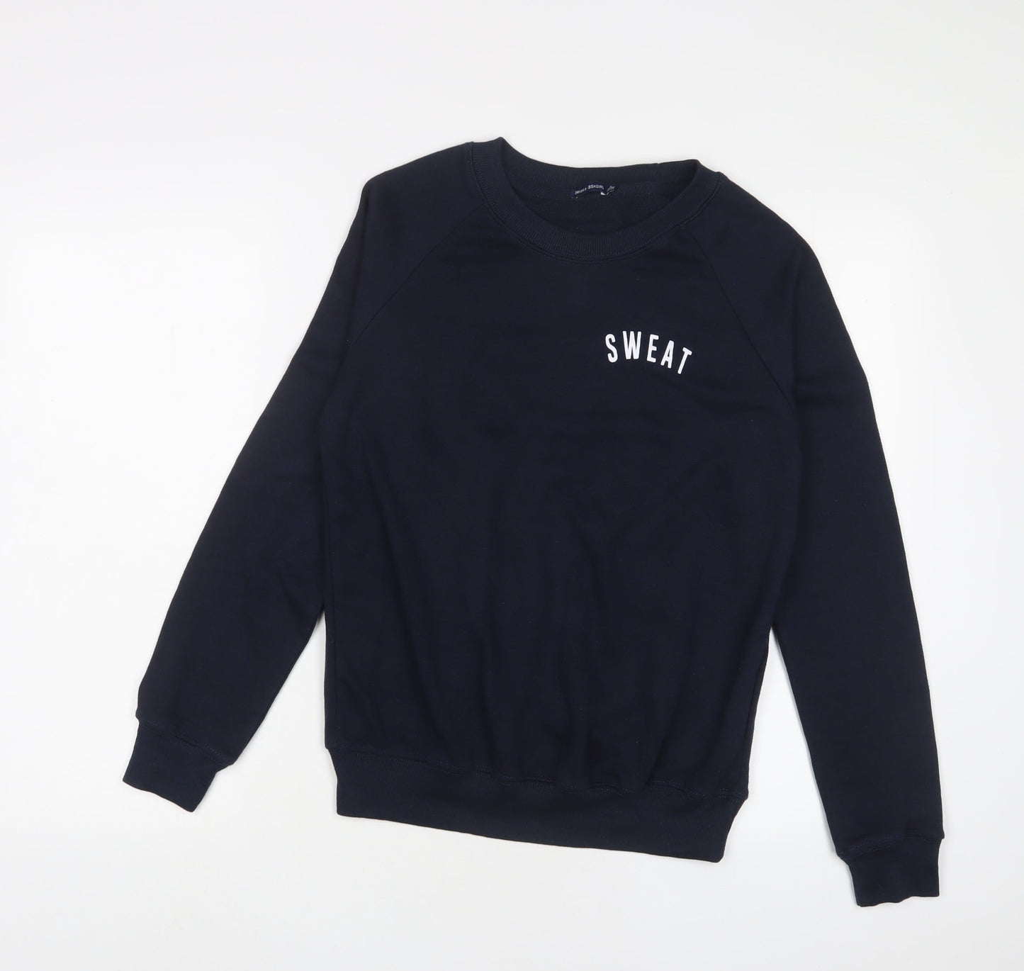 Bershka Womens Blue Cotton Pullover Sweatshirt Size S Pullover - Sweat