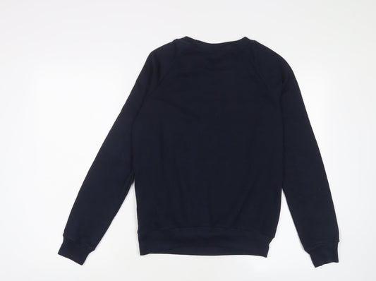 Bershka Womens Blue Cotton Pullover Sweatshirt Size S Pullover - Sweat