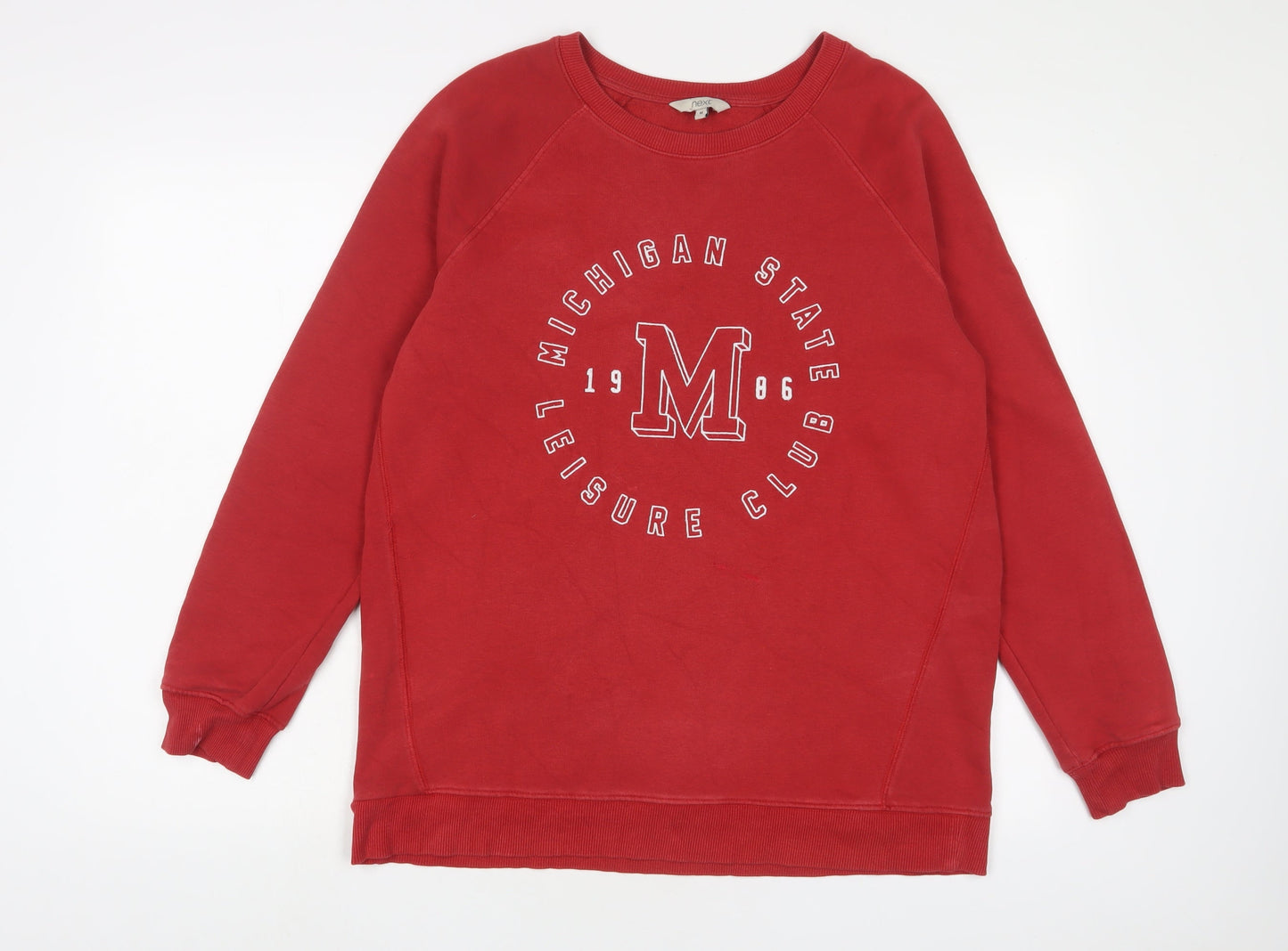 Womens UK Size M NEXT Red Pullover Sweatshirt