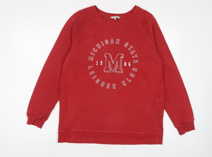 Womens UK Size M NEXT Red Pullover Sweatshirt