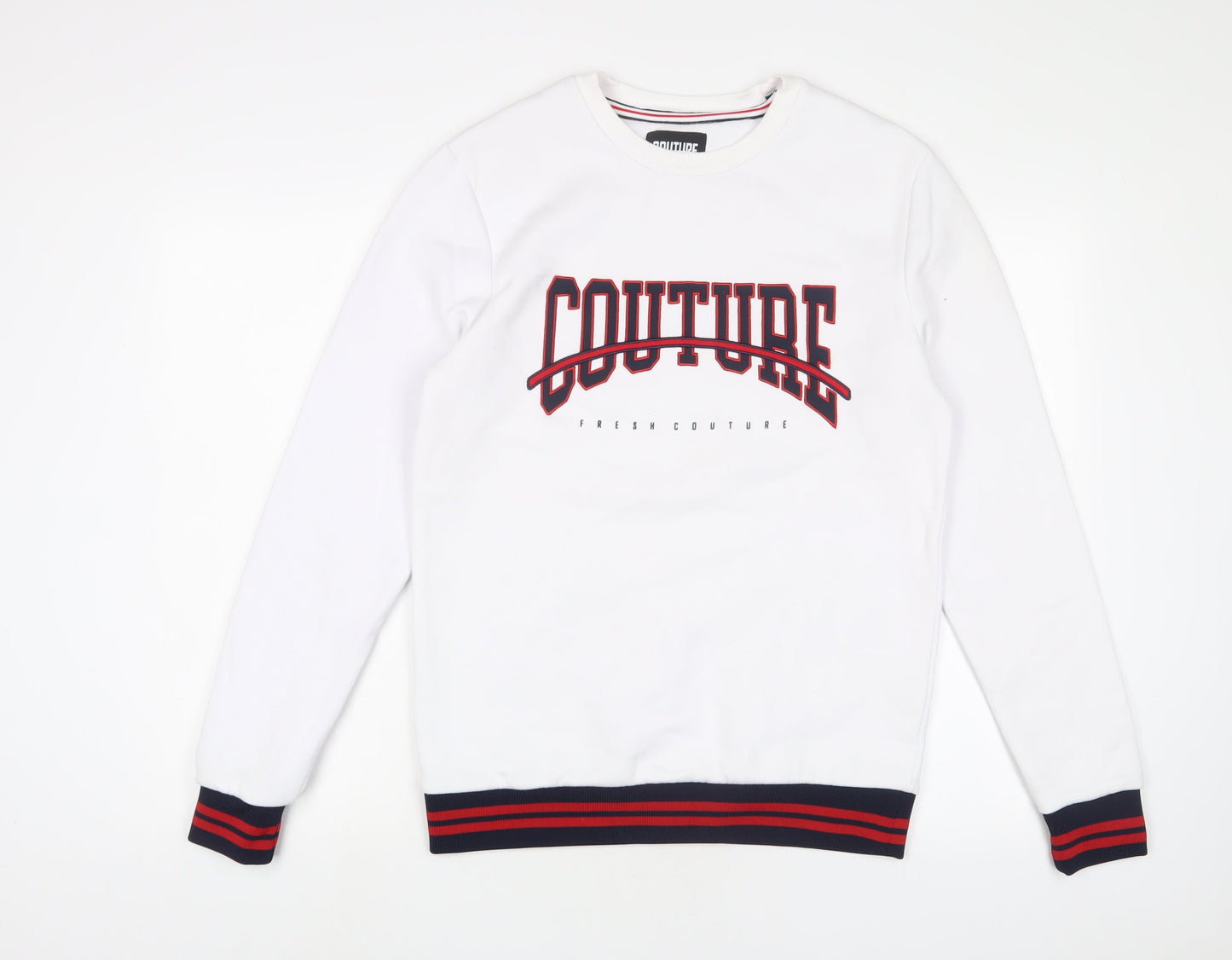 Mens UK Size M Couture White Pullover Sweatshirt