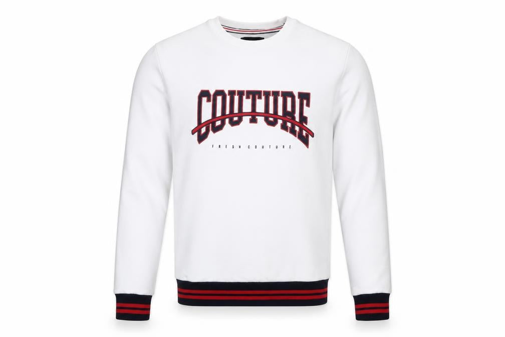 Mens UK Size M Couture White Pullover Sweatshirt