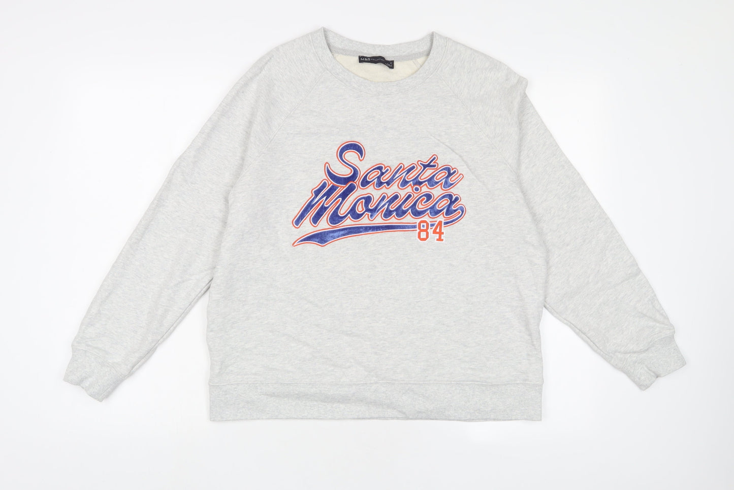 Womens UK Size M Marks and Spencer Grey Pullover Sweatshirt