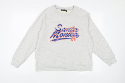 Womens UK Size M Marks and Spencer Grey Pullover Sweatshirt