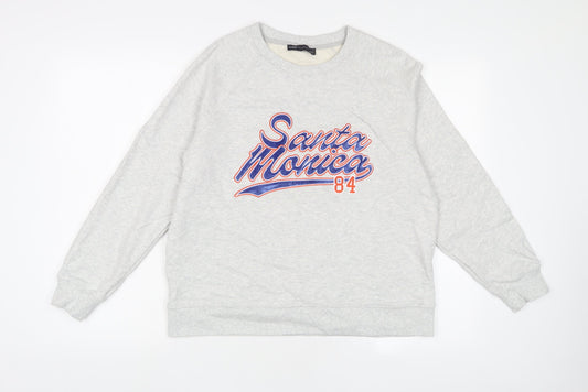Womens UK Size M Marks and Spencer Grey Pullover Sweatshirt