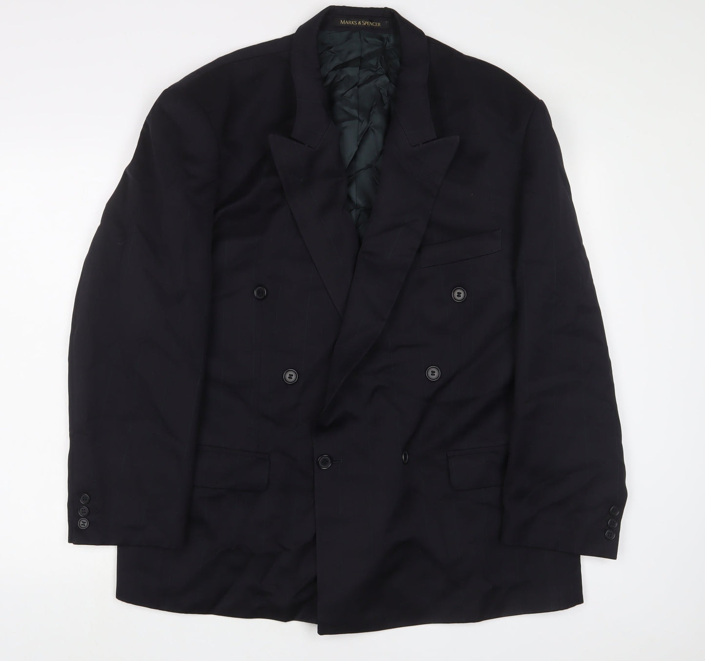 Mens UK Size 46 Marks and Spencer Regular Blue Suit Jacket