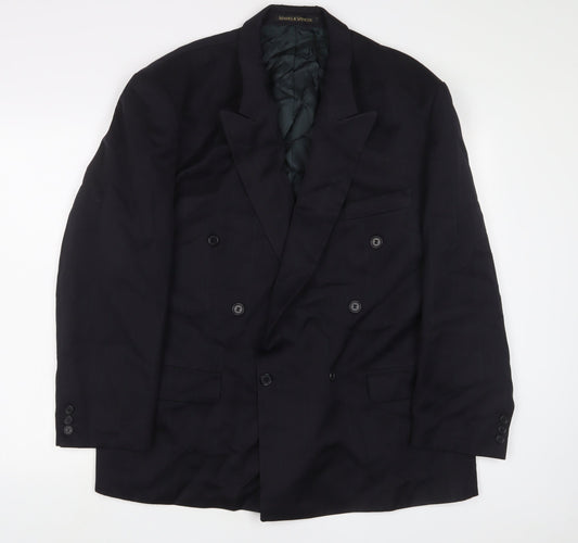 Mens UK Size 46 Marks and Spencer Regular Blue Suit Jacket