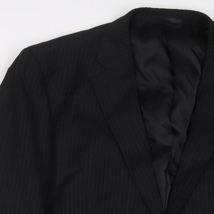 Mens UK Size 44 Linea Regular Black Suit Jacket