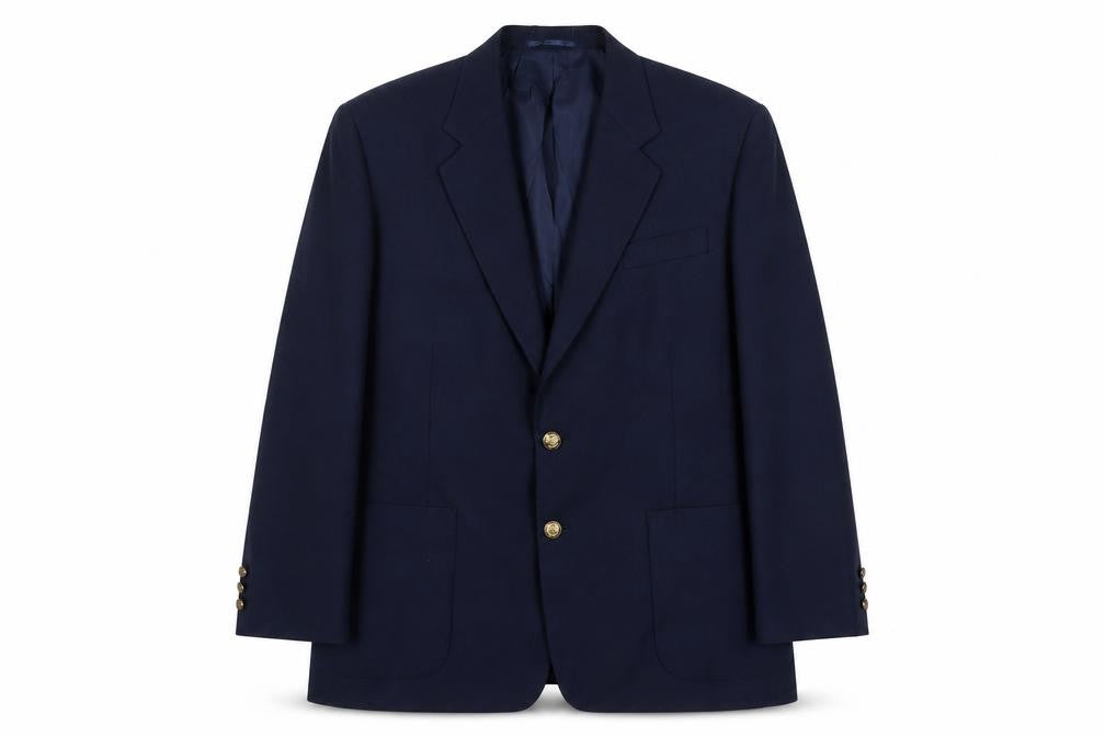 Emporium Mens Blue Polyester Jacket Suit Jacket Size 46 Regular