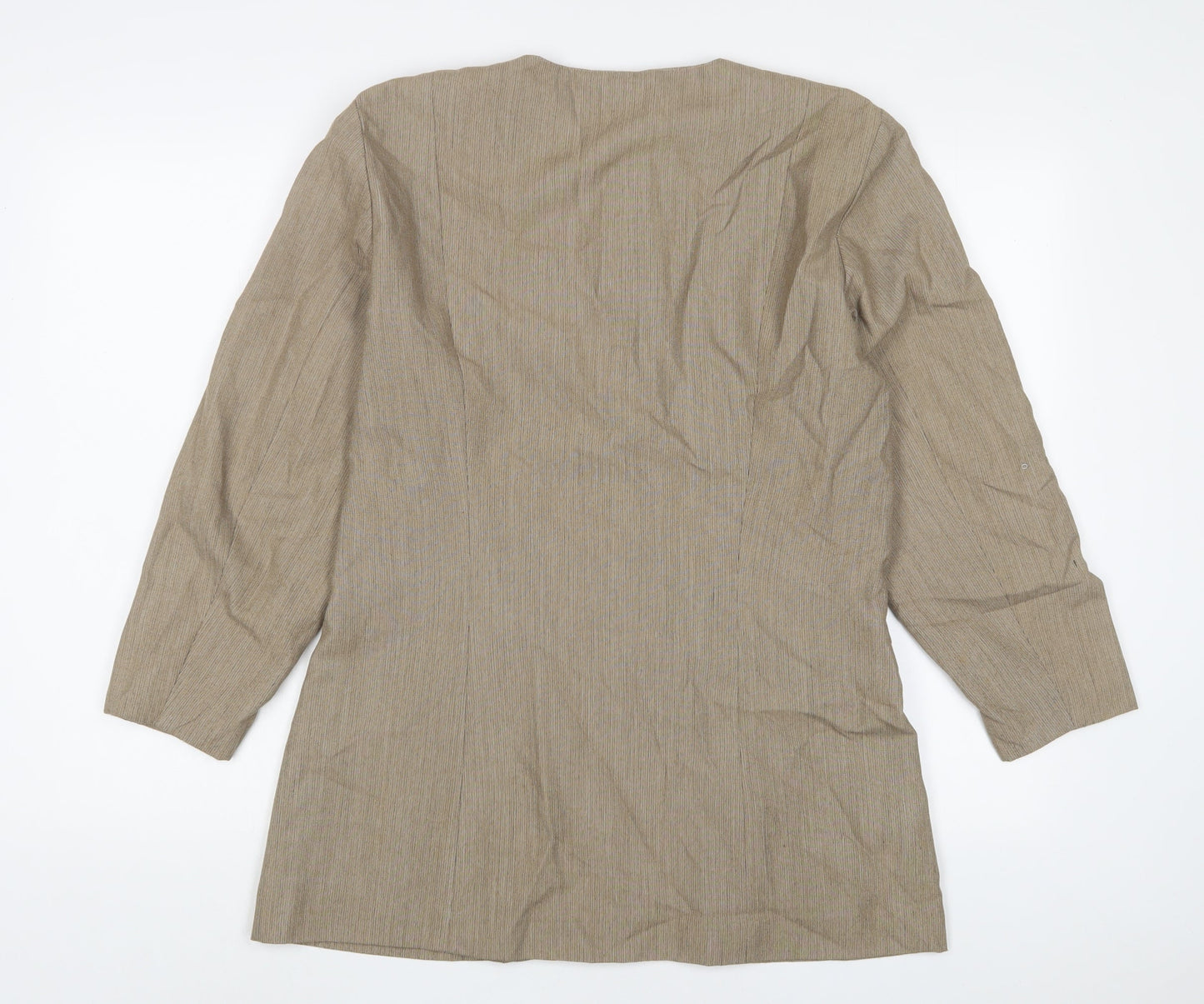 Ego Womens Brown Jacket Blazer Size 14 Button