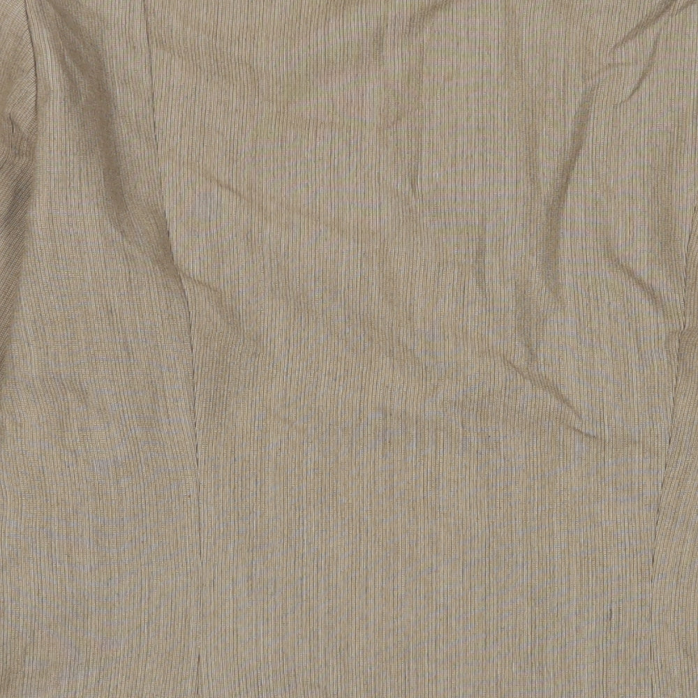 Ego Womens Brown Jacket Blazer Size 14 Button