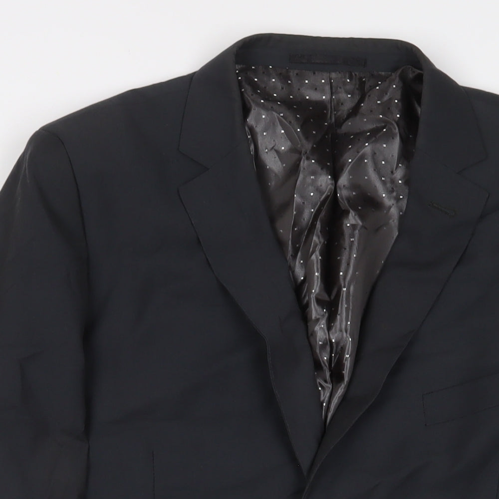 Anagre Mens Grey Polyester Jacket Suit Jacket Size 44 Regular