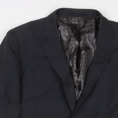 Anagre Mens Grey Polyester Jacket Suit Jacket Size 44 Regular