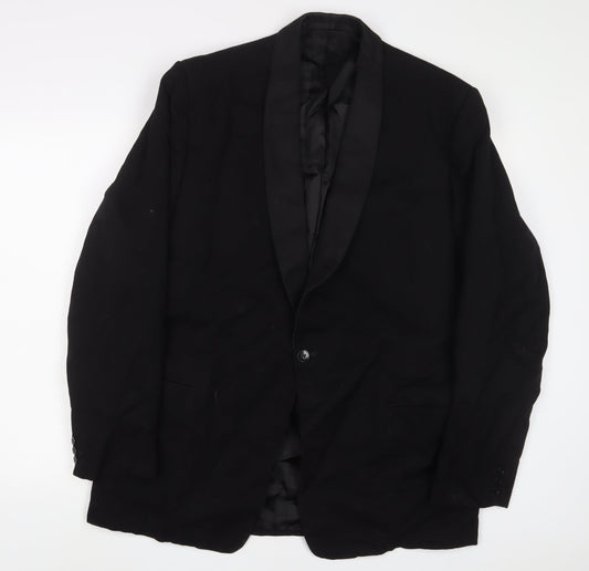 Mens UK Size 44 Maenson Regular Black Suit Jacket