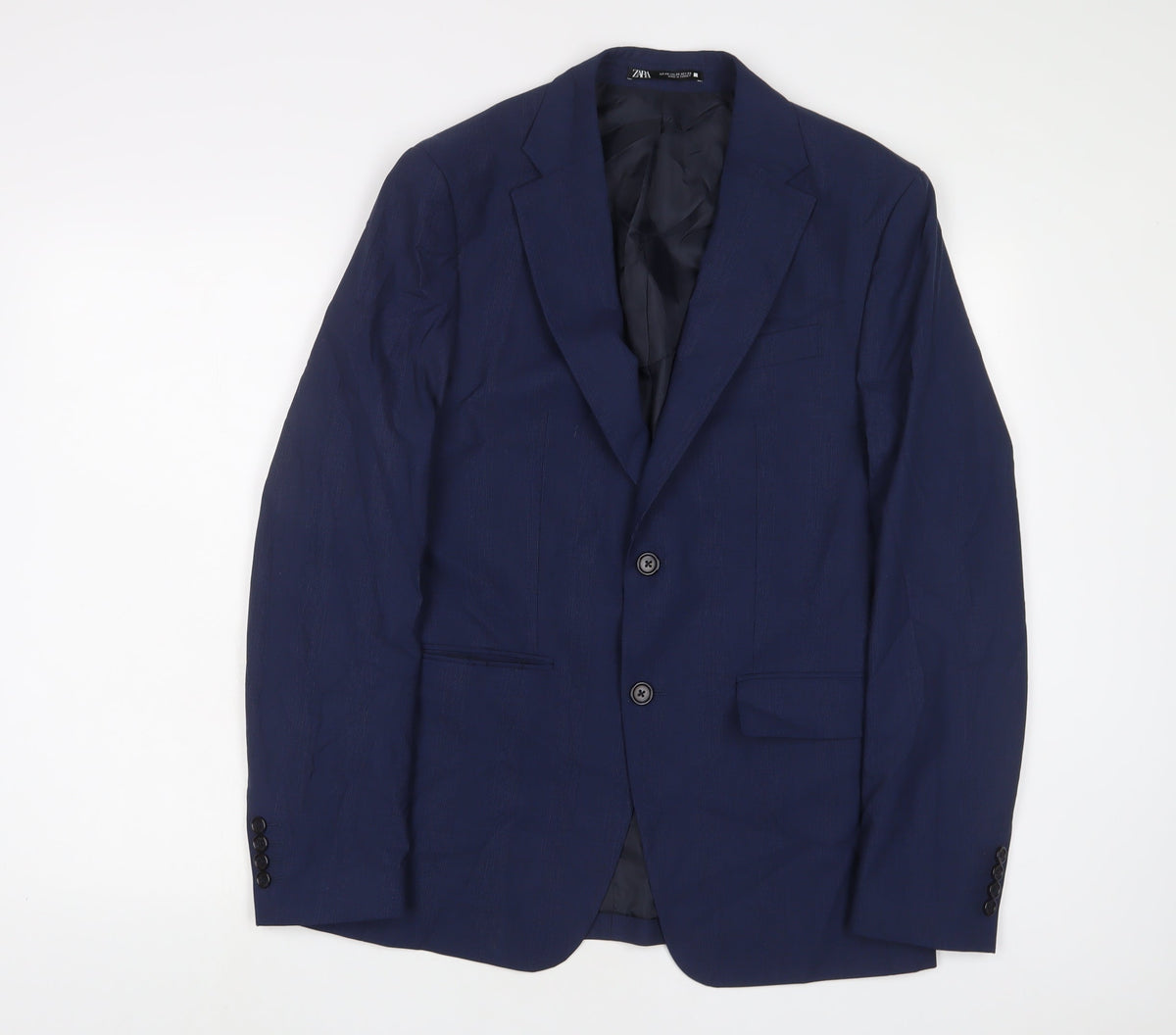 Mens UK Size 38 Zara Regular Blue Suit Jacket