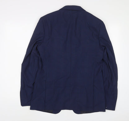 Mens UK Size 38 Zara Regular Blue Suit Jacket