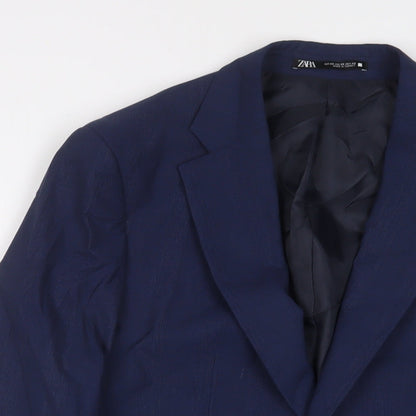 Mens UK Size 38 Zara Regular Blue Suit Jacket