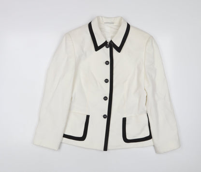 Gerry Weber Womens White Jacket Size 10 Button