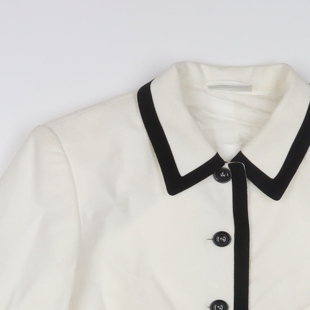 Gerry Weber Womens White Jacket Size 10 Button