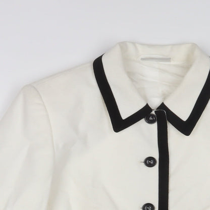 Gerry Weber Womens White Jacket Size 10 Button