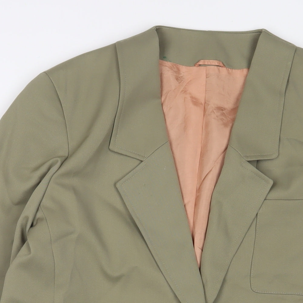 Country Casuals Womens Green Jacket Blazer Size 8 Button