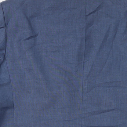 Greenwoods Mens Blue Polyester Jacket Suit Jacket Size 46 Regular