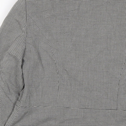 Marks and Spencer Womens White Herringbone Jacket Blazer Size 12 Button