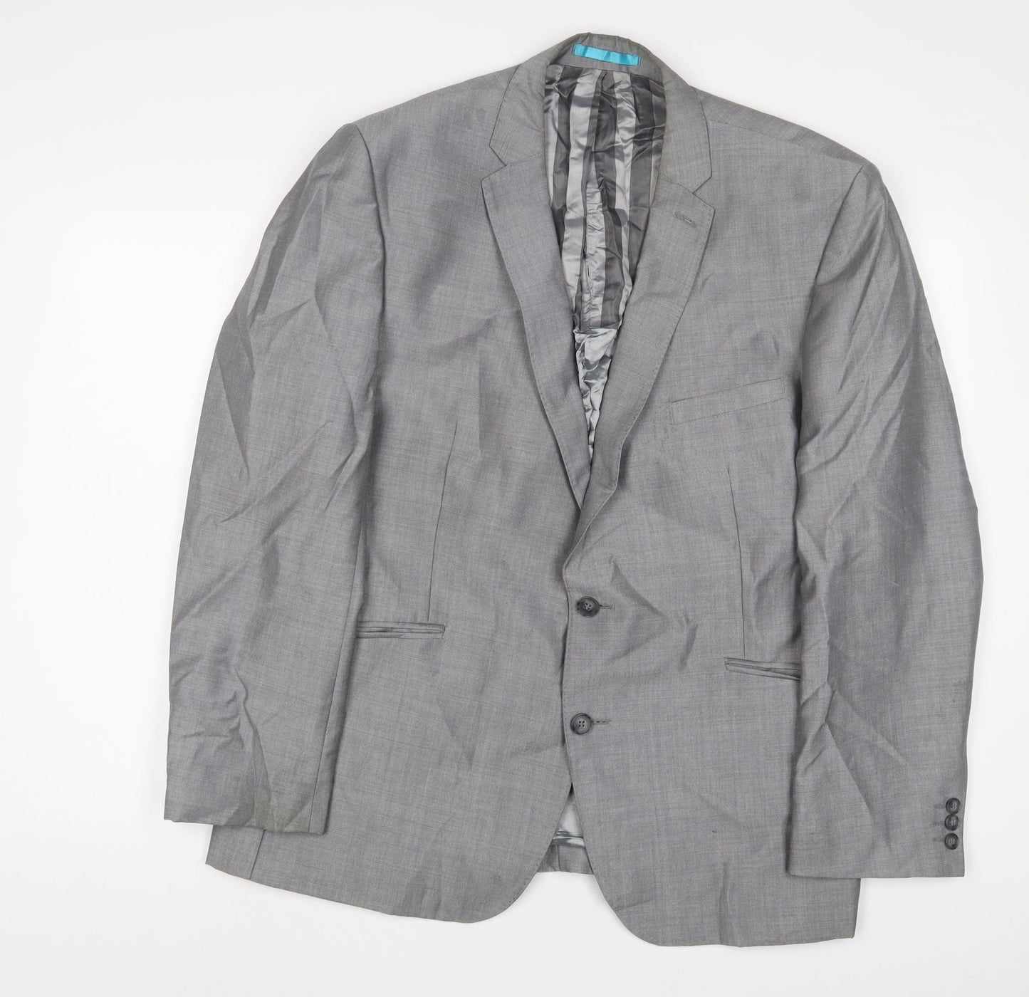 Michael's Mens Grey Polyester Jacket Suit Jacket Size 46 Regular