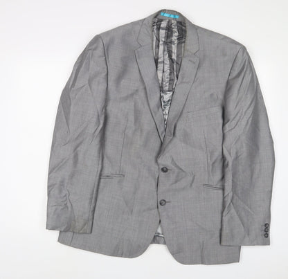 Michael's Mens Grey Polyester Jacket Suit Jacket Size 46 Regular