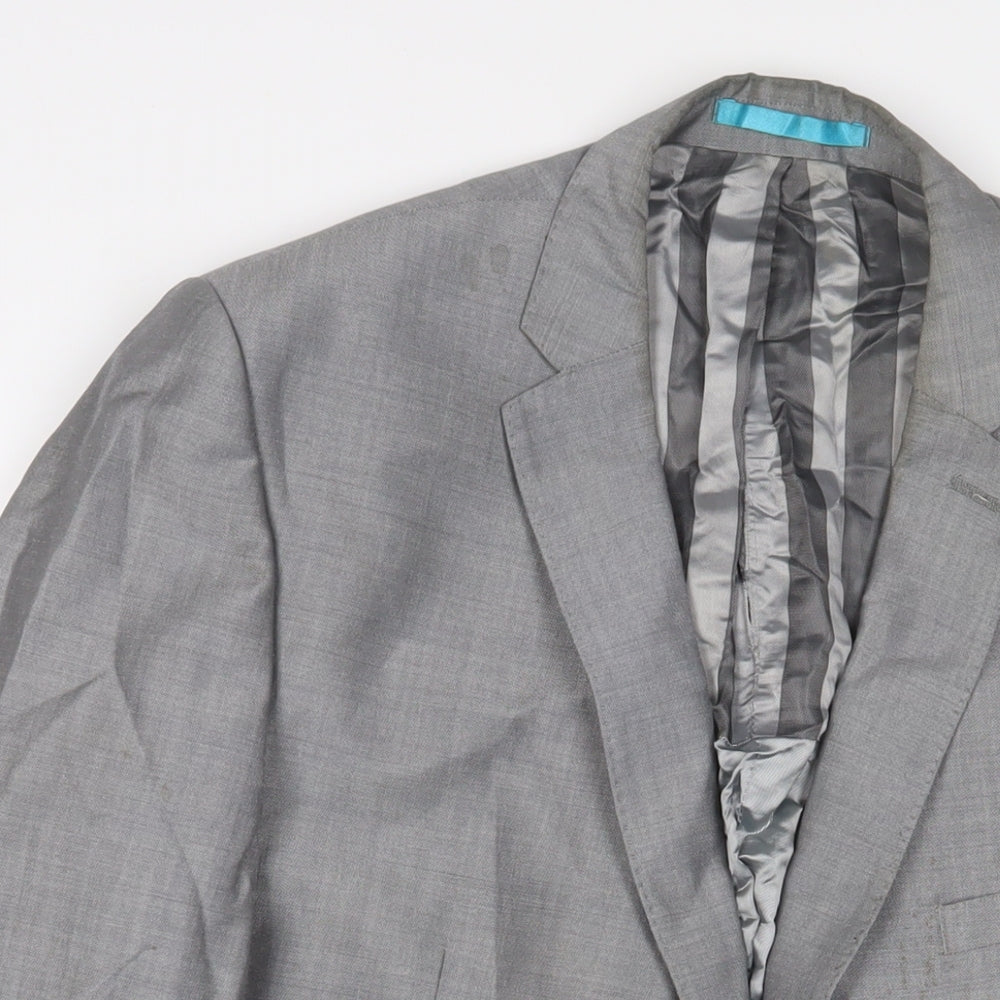 Michael's Mens Grey Polyester Jacket Suit Jacket Size 46 Regular