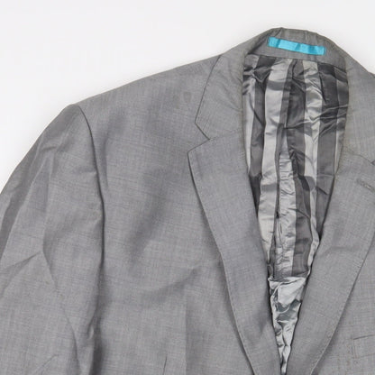 Michael's Mens Grey Polyester Jacket Suit Jacket Size 46 Regular