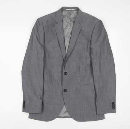 NEXT Mens Grey Wool Jacket Suit Jacket Size 36 Regular