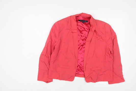 French Connection Womens Pink Jacket Blazer Size 14 - Open