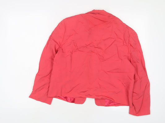 French Connection Womens Pink Jacket Blazer Size 14 - Open