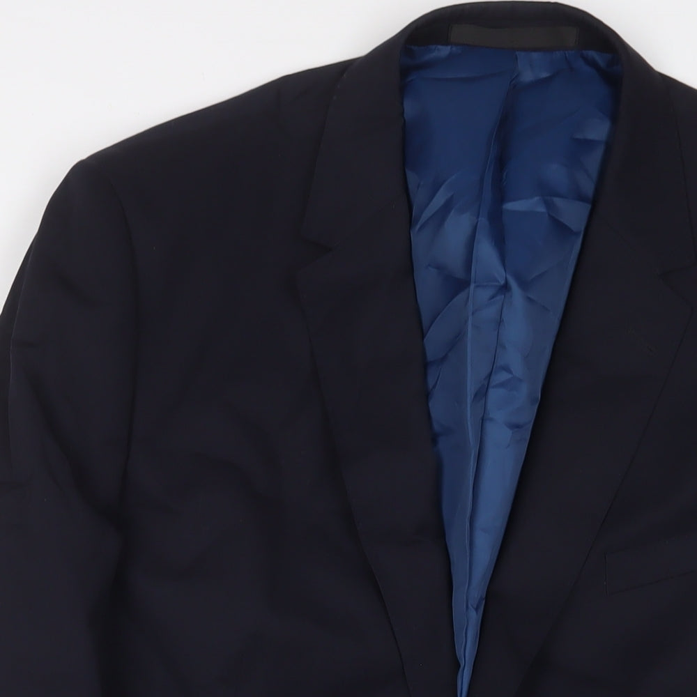 Autograph Mens Blue Wool Jacket Suit Jacket Size 46 Regular